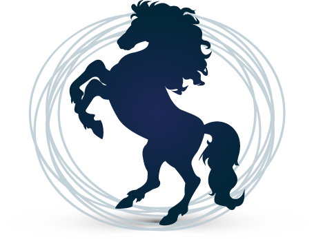 Blue Horse Logo - LogoMaker - Create Logo Online - Powerful Horse Logo Design