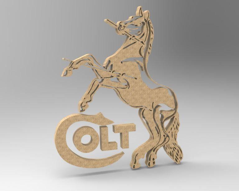 Colt Horse Logo - 3D model Colt Horse