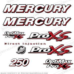 Pro XS Logo - Mercury 250hp Optimax ProXs Outboard Engine Decals Pro XS