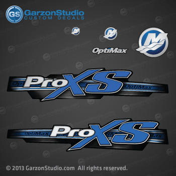 Pro XS Logo - Mercury Optimax ProXS Blue decals only