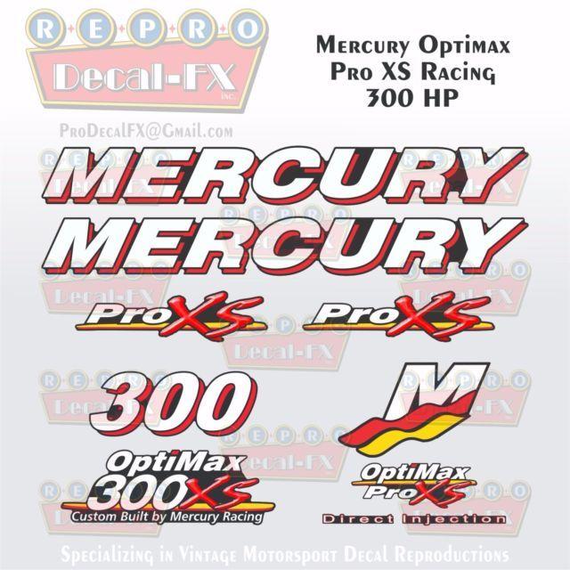 Pro XS Logo - Mercury Marine Racing Optimax Pro XS 300hp OUTBOARD Reproduction