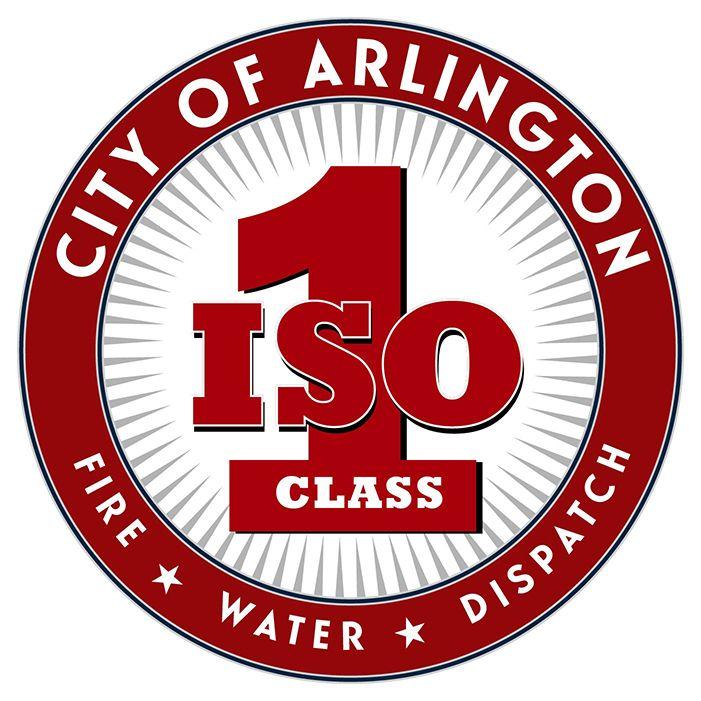 Fire Red and White Circle Logo - Fire Insurance Rating | City of Arlington, TX