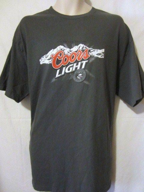 Famous Mountain Logo - Coors Light Beer Famous Mountain Logo Licensed Graphic Gray T Shirt ...