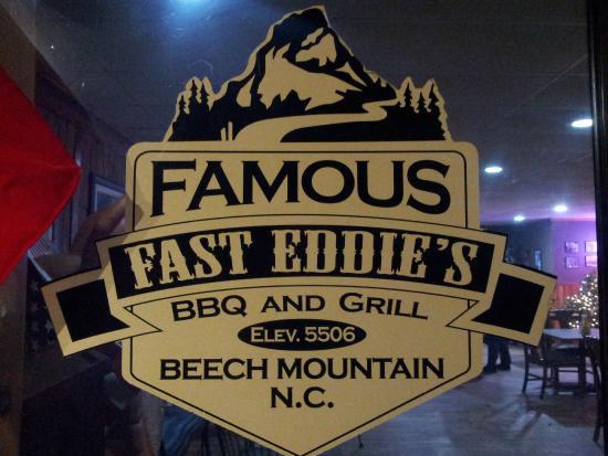 Famous Mountain Logo - Logo on entrance door - Picture of Famous Fast Eddie's, Beech ...