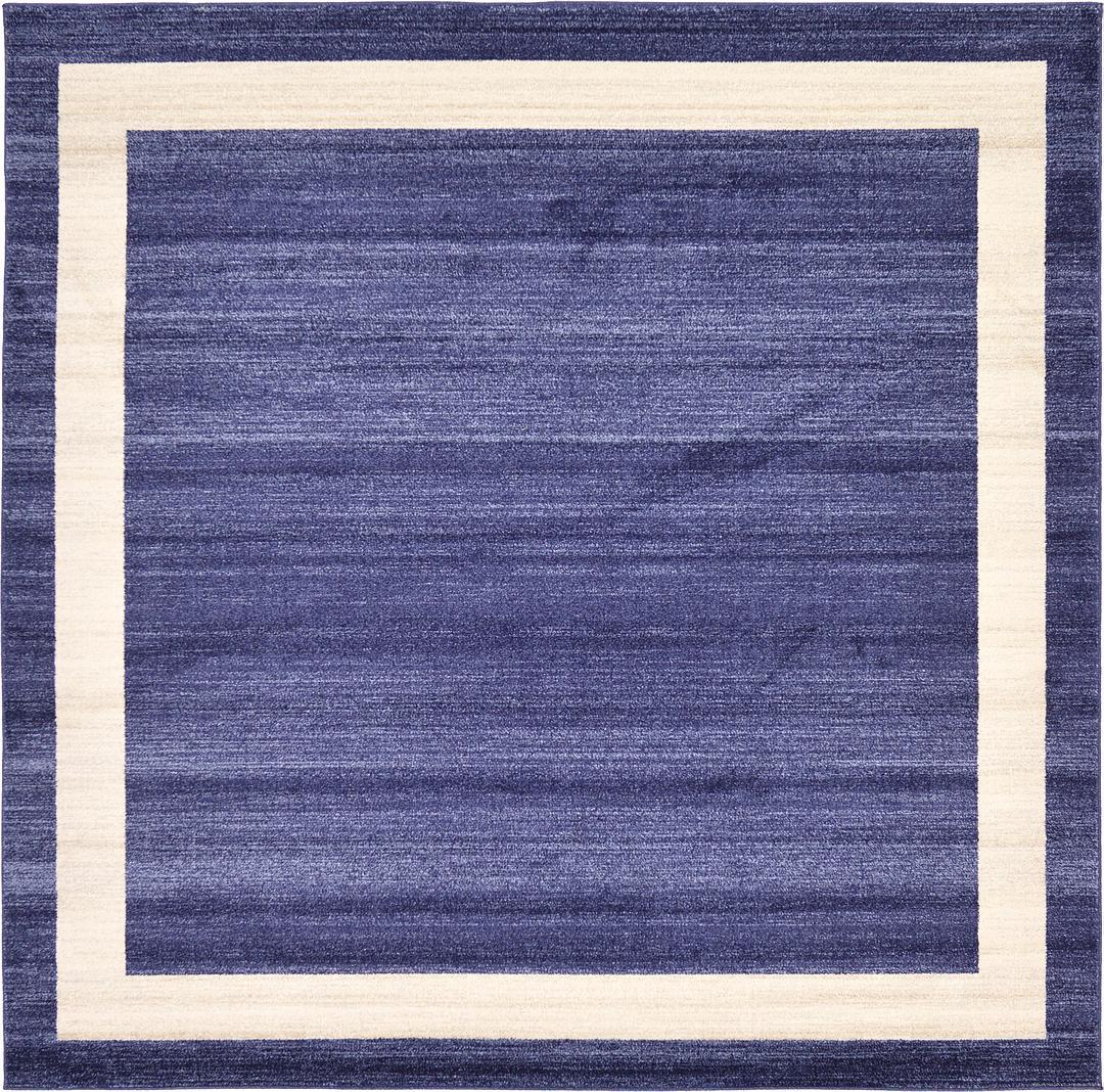 8 Blue Rectangles Logo - Navy Blue 8' x 8' Loft Square Rug