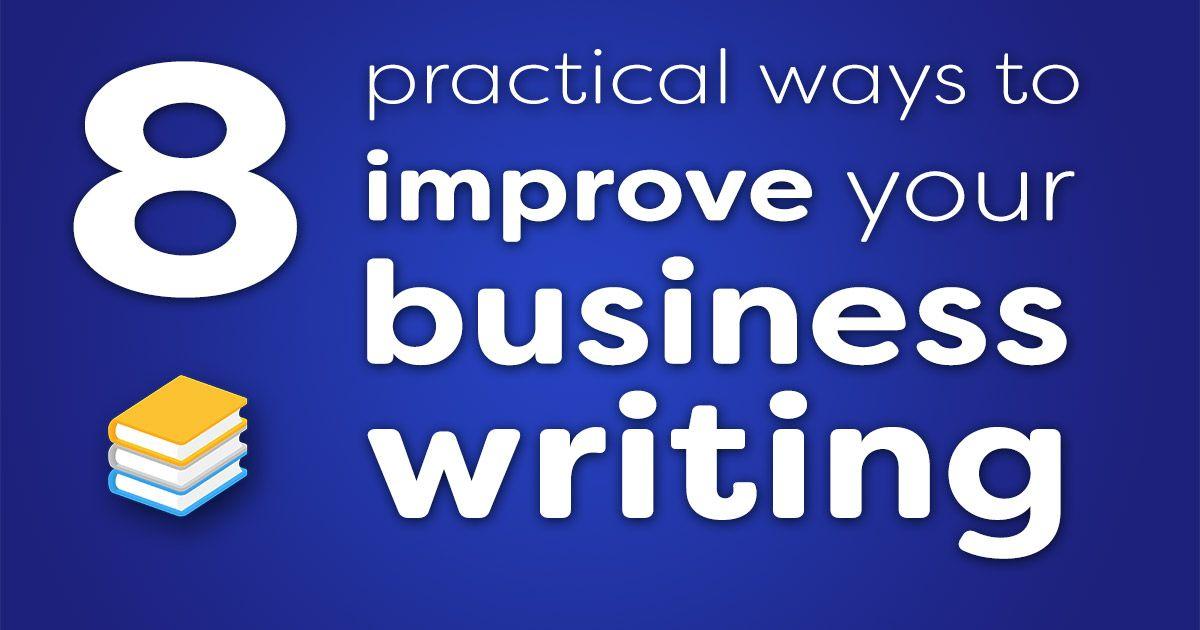 8 Blue Rectangles Logo - practical ways to improve your business writing