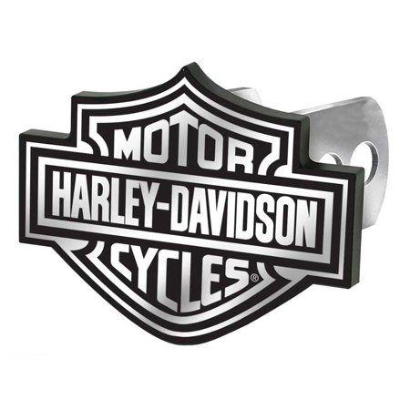 Plug in Purple and White Logo - Harley Davidson Hitch Cover, Black White Bar & Shield Logo Hitch Plug 2287