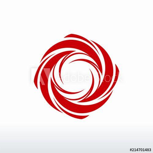 Red Tornado Logo - Circle Red Tornado logo symbol isolated, Abstract Hurricane Logo