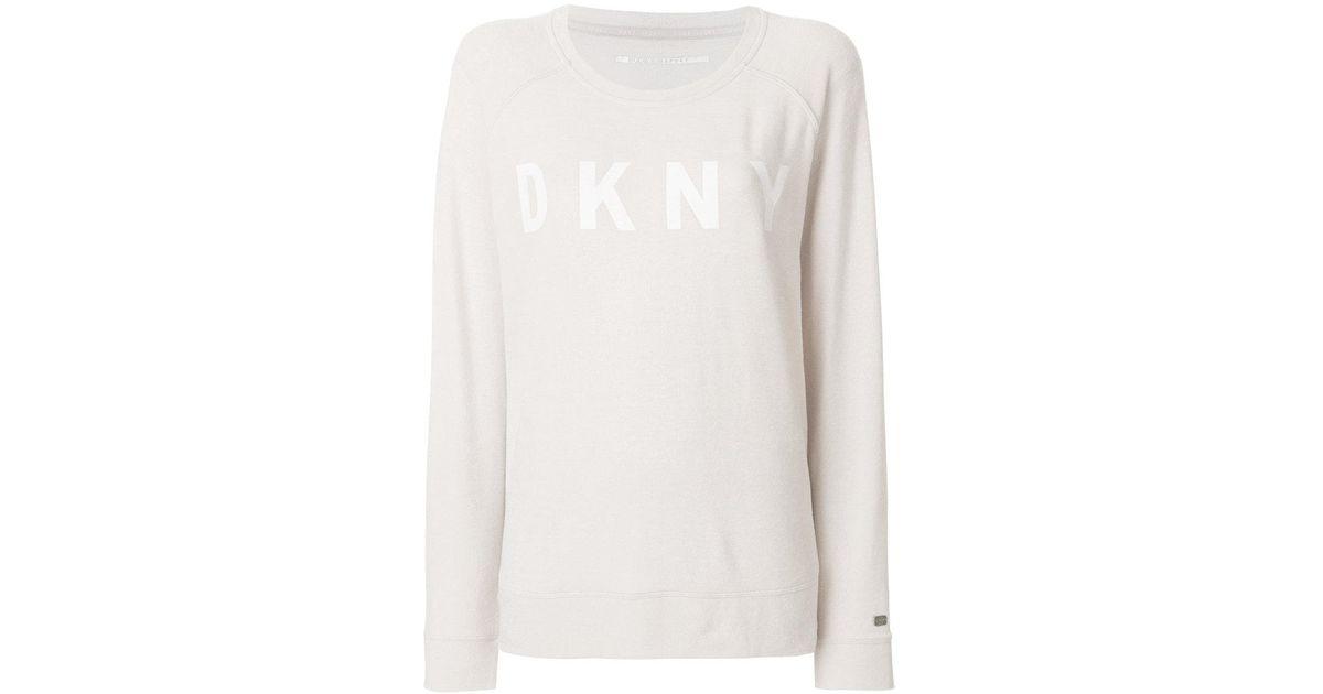 Donna Karan Logo - Donna Karan Logo Sweater in White - Lyst