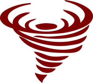 Red Tornado Logo - Tornado Big Dark Red Clip Art at Clker.com - vector clip art online ...