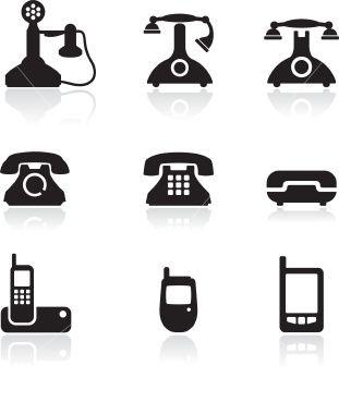 Business Phone Logo - Telephone icon set royalty free stock vector art illustration ...
