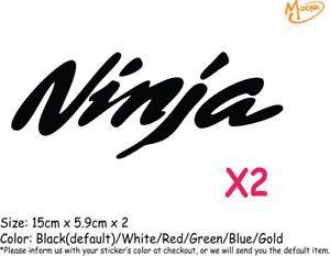 Ninja Logo - 2 Pcs NINJA Logo Reflective Stickers Motorcycle Decals Stickers Best ...