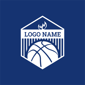 White On Blue Logo - Free Basketball Logo Designs | DesignEvo Logo Maker