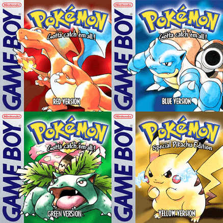 Pokemon Red Blue Green Logo - Pokemon Red, Blue, Green and Yellow Covers by JadeLune on DeviantArt