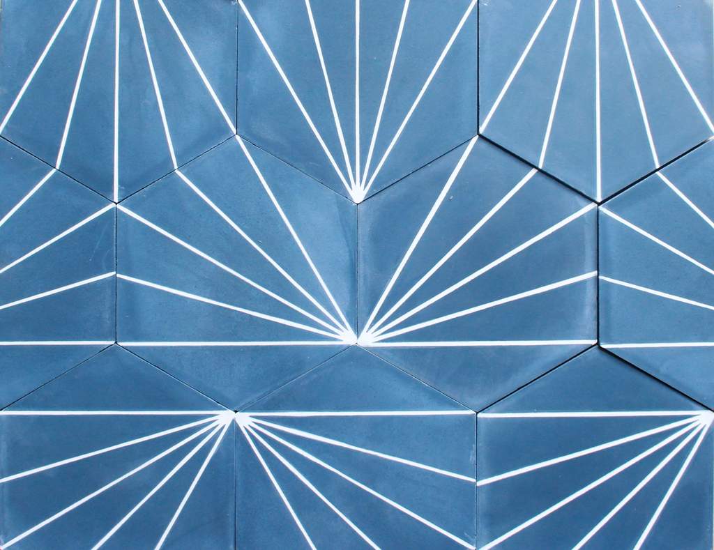 Blue and White Hexagon Logo - Cement Dandelion Blue + White Hexagon – Earp Bros