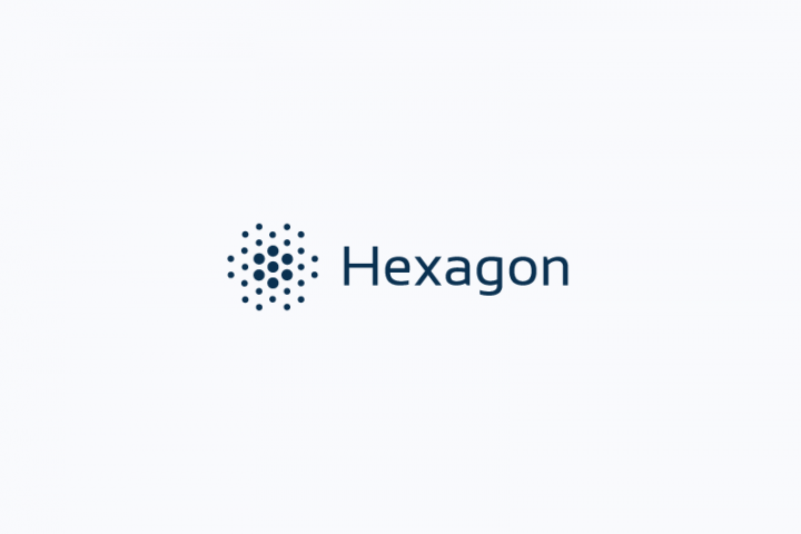 Blue and White Hexagon Logo - Hexagon logo