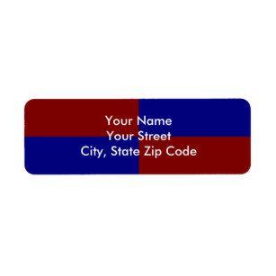 Red and Blue Rectangle Logo - Navy Blue Plain Labels & Address, Return Address Labels | Zazzle.co.uk