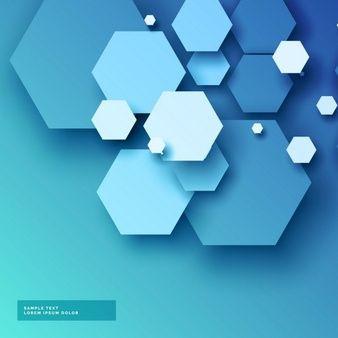 Blue and White Hexagon Logo - Hexagon Vectors, Photo and PSD files