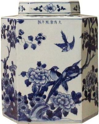 Blue and White Hexagon Logo - Sweet Winter Deals on Chinese Blue/White Porcelain Oriental Scenery ...