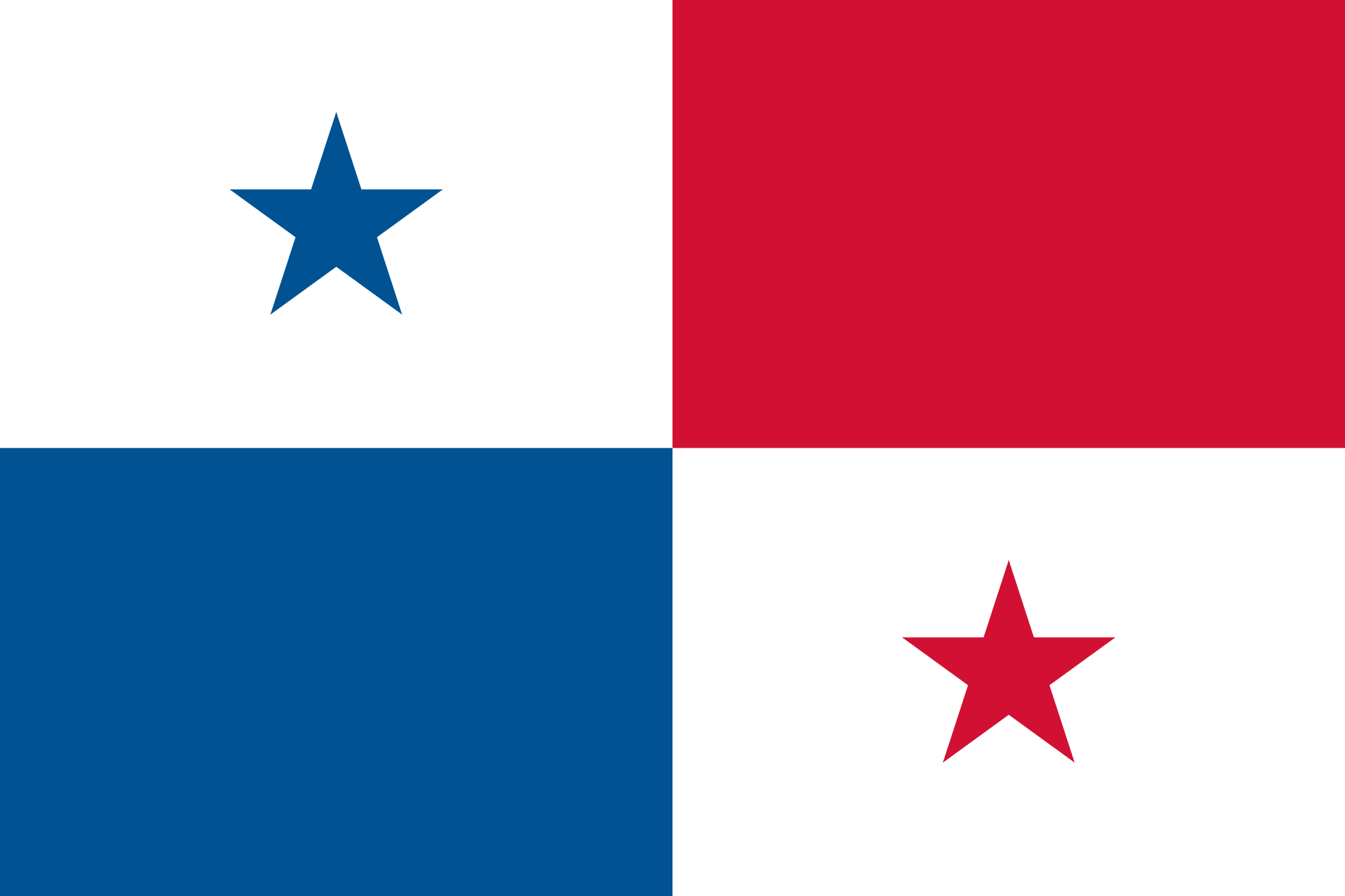 Red and Blue Rectangle Logo - Flag of Panama
