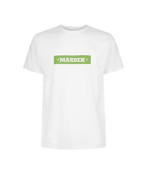 Green and White Box Logo - Essentials Green Box Logo White Tee – MARBEK