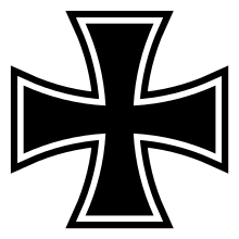 Black and White Cross Logo - Iron Cross