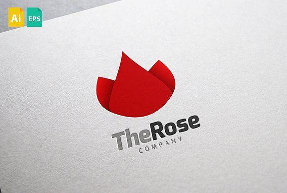 Rose Company Logo - The Rose Logo Logo Templates Creative Market