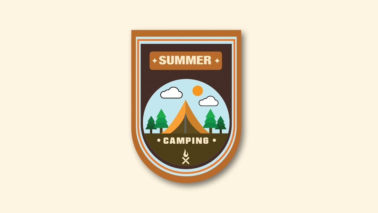 Summer Camp Logo - Illustrator Tutorial Summer Camp Logo Design - YouTube