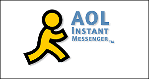 AOL Instant Messenger Logo - BBC News. SCI TECH. Hole In AOL's Messaging Program