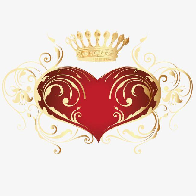 Red and Gold Crown Logo - I Love Red And Gold Crown, Love Vector, Gold Vector, Crown Vector