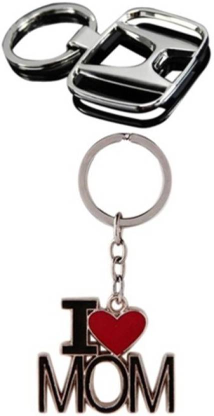Love You Logo - Confident Honda Car Logo And I Love You Mom Key Chain - Buy ...