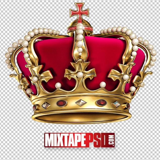 Red and Gold Crown Logo - Free Red and Gold Crown Template - MIXTAPEPSD.COM