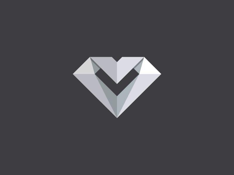 Black and White Diamond V Logo - Best Letter V image. Brand design, Branding design, V logo design