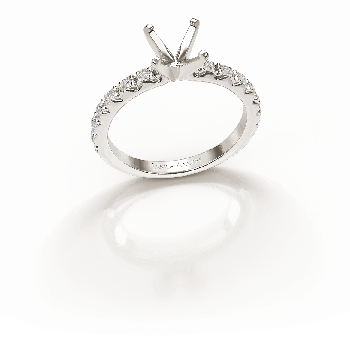 Black and White Diamond V Logo - Shop Engagement Rings and Loose Diamonds Online | JamesAllen.com