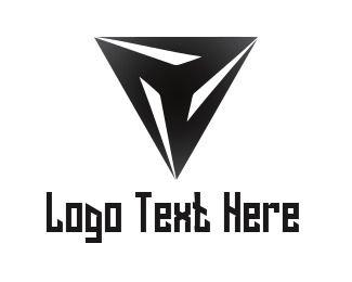 Black and White Diamond V Logo - Simple Logos. Best Simple Logo Maker