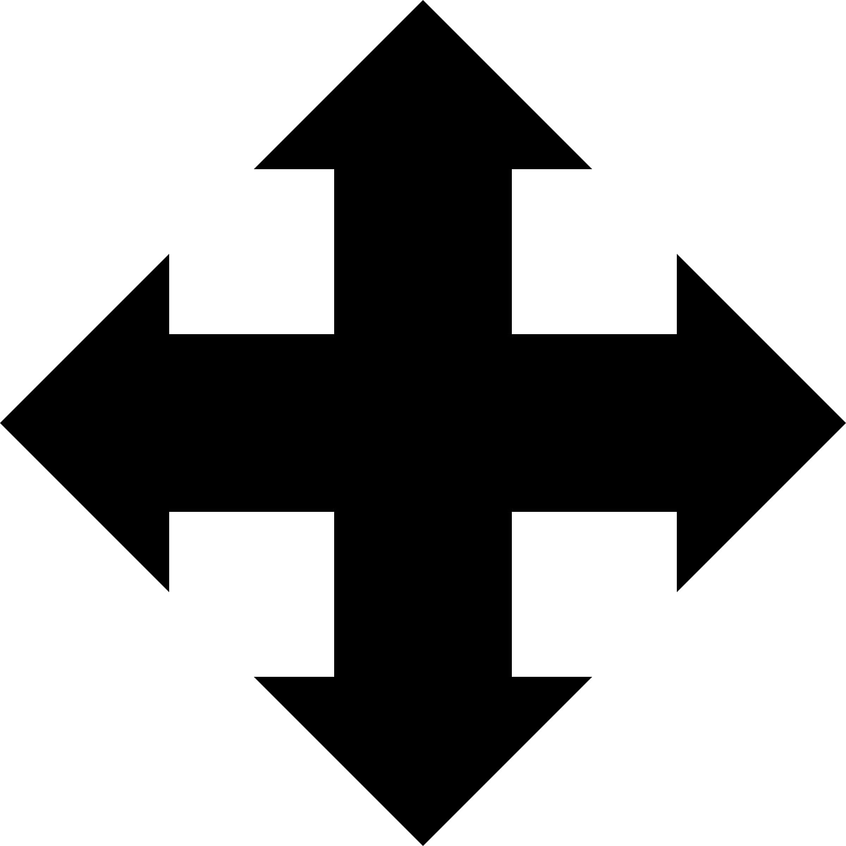 Black and White Cross Logo - Arrow Cross