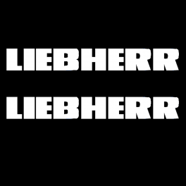 Liebherr Logo - Liebherr logo (2) 85 mm White - MAGOM HRC