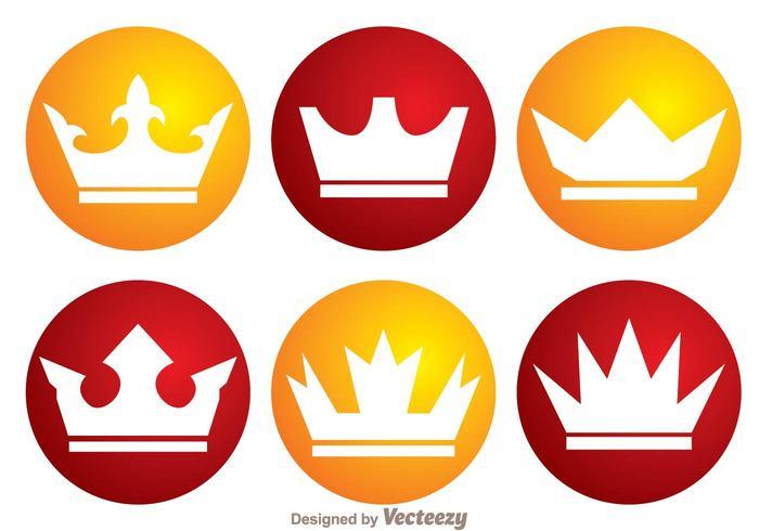 Red and Gold Crown Logo - Circle Crown Logo Vectors 144126