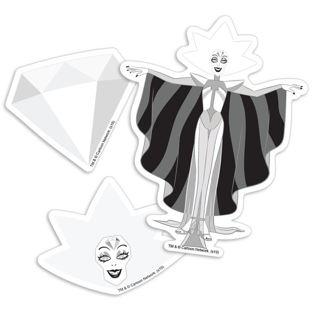 Black and White Diamond V Logo - Steven Universe White Diamond Sticker Set. Cartoon Network Shop