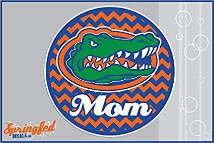 Gator in a Circle Logo - Florida Gators MOM in Chevron Circle w/ GATOR HEAD 6