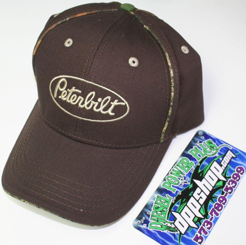 Camo Peterbilt Logo - Peterbilt Mossy tree Oak camo real base ball cap trucker hat - Diesel ...