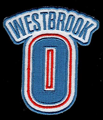 Russell Westbrook Logo - Russell Westbrook No. 0 Patch - Jersey Number Basketball Sew or Iron ...