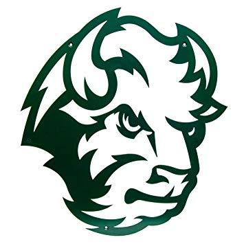 Green Bison Logo - North Dakota State University NDSU Bison Head Logo