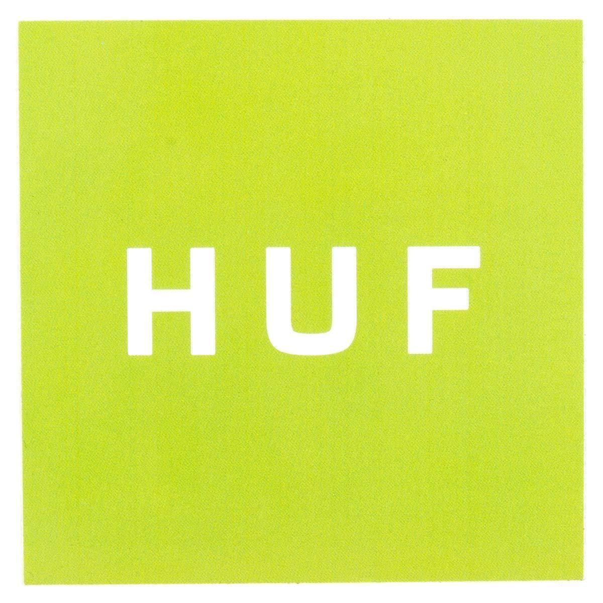 Green X Logo - Huf Box Logo Sticker Green/White 95mm x 95mm - rollersnakes.co.uk ...