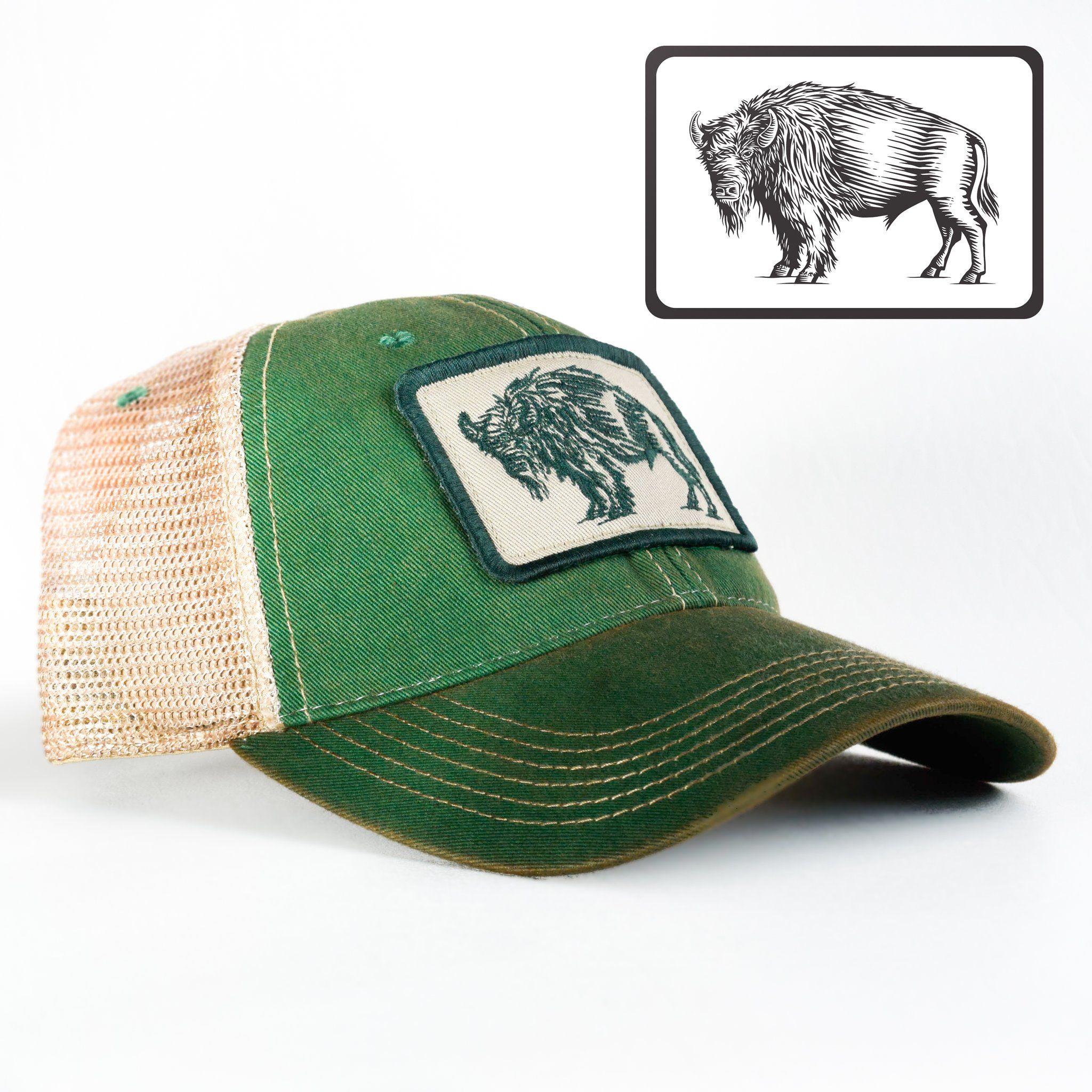 Green Bison Logo - Bison Logo Hat - Choose from 6 colors – American Provenance