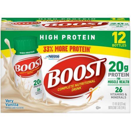 Boost Nutritional Drink Logo - Boost High Protein Complete Nutritional Drink, Very Vanilla, 8 Fl oz ...