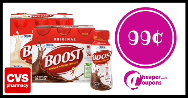 Boost Nutritional Drink Logo - CVS: Boost Nutritional Drinks 6-Packs ONLY $.99 Each! (Starts 1/7 ...