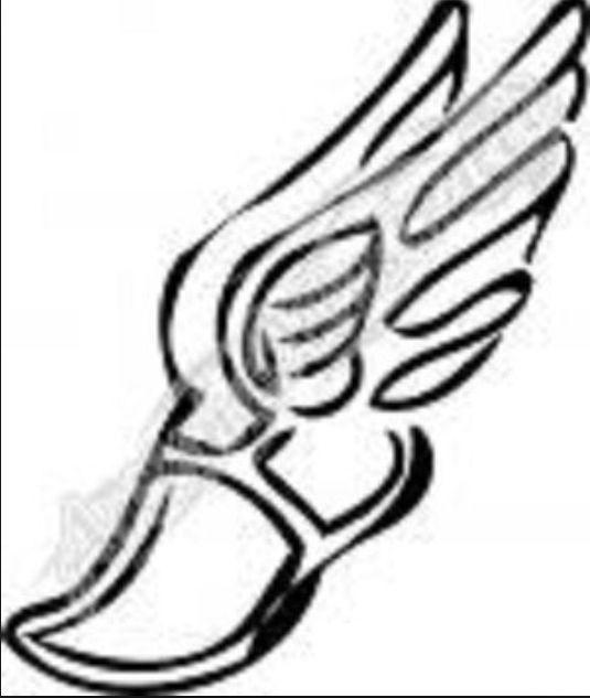 Track Winged Foot Logo - Shoe and wing. tattoos. Tattoos, Track, Tatting