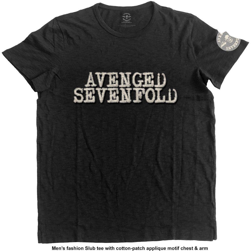 Avenged Sevnfold Logo - Avenged Sevenfold Logo & Death Bat (Applique Motifs) T-Shirt - PUNX.UK