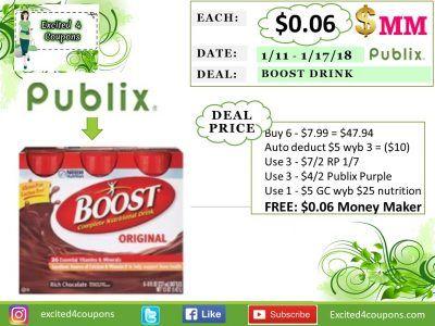 Boost Nutritional Drink Logo - FREE - Boost Drink (starts 1/10 wed or 1/11 thur) - Excited 4 Coupons